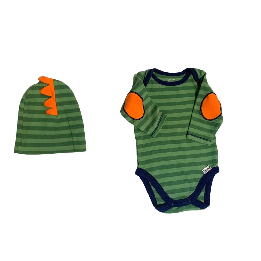 Lamaze Boys Infant baby Size 0 3 Months Green Blue Orange 2 Piece Set bodysuit h